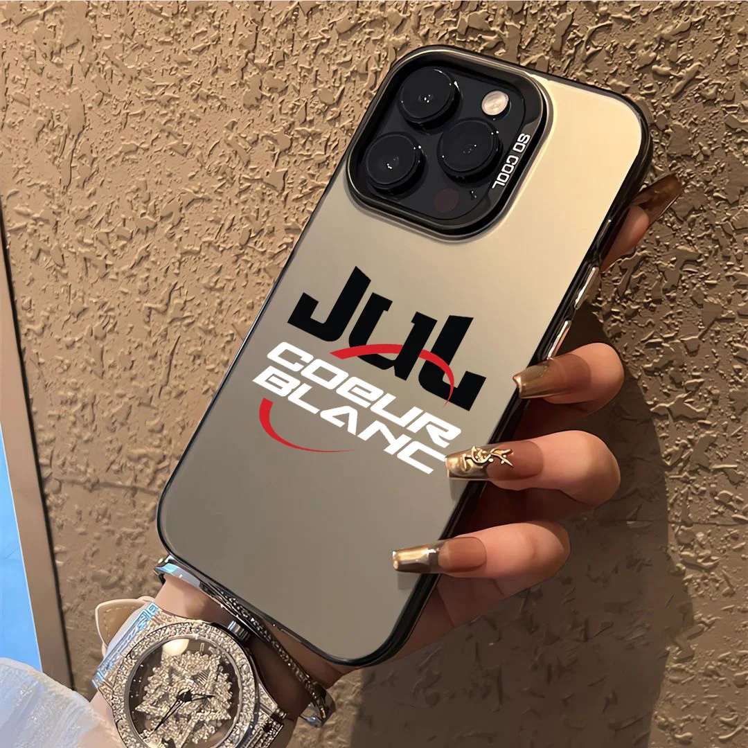 rappeur jul c'est pas des lol coque de téléphone chaude pour iphone 17 16e 16 15 14 13 12 11 mini pro max x xr 8 7 air plus couverture arrière mate