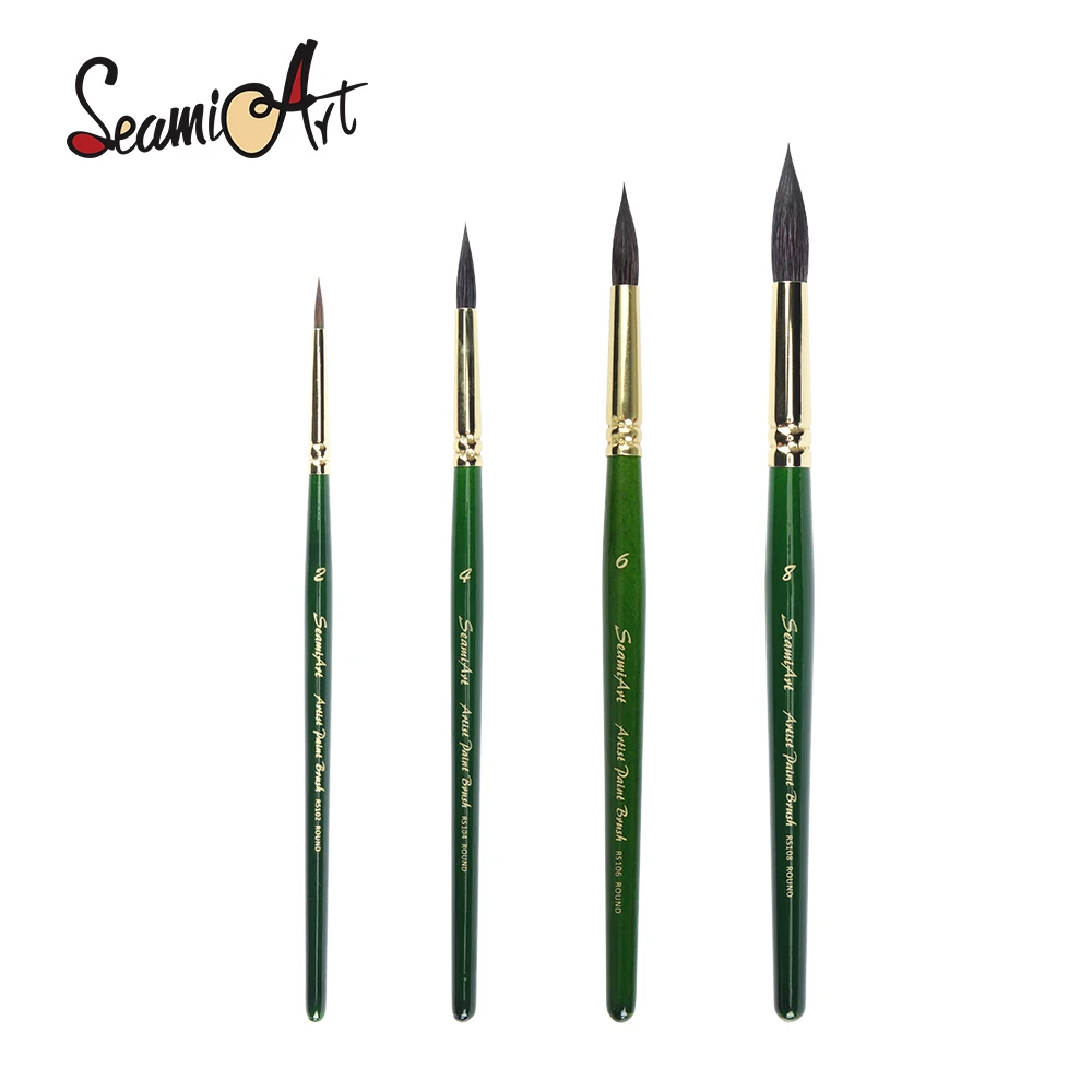 SeamiArt1pcSableSquirrelHairPaintBrushesWatercolorBrushFor