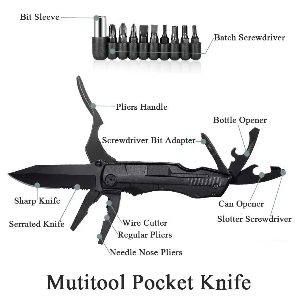 Multifunction  Pliers Portable Outdoor  Survival Camping Folding  Plier Screwdriver Hand Tool Car Emergency Tool 2