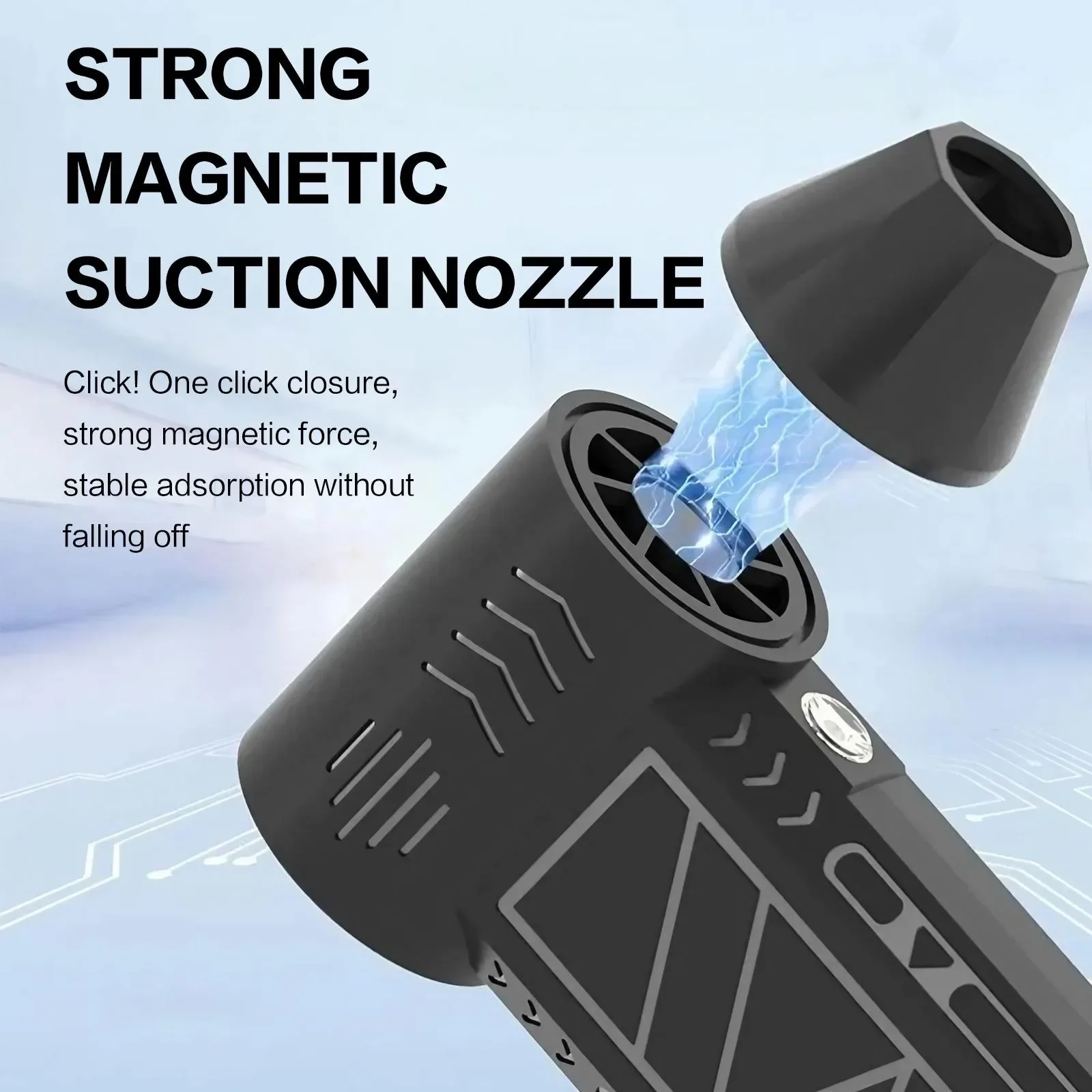 STONEGO 6000mAh Rechargeable 3-Speed Air Duster - 110000RPM Electric Cordless Jet Dry Blower with LED Light, Powerful Cleaning 5