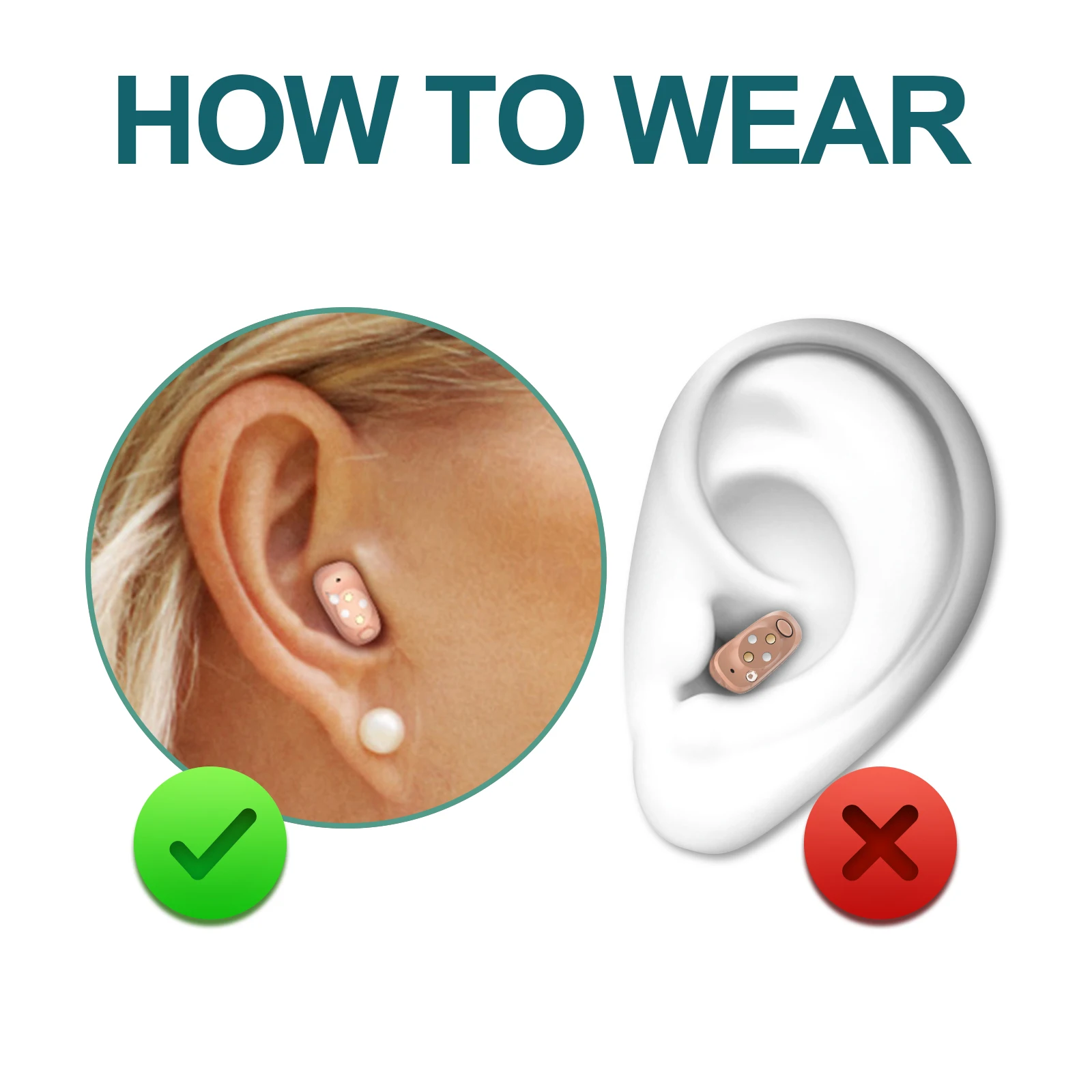 JINGHAO Rechargeable Hearing Aids Invisible In-Ear Sound Enhancer Elderly Hearing Amplifier Gift 5