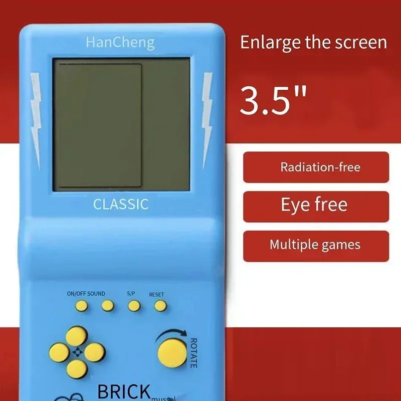 Tetris Arcade in a Tin: Retro Handheld Tetris Game. Portable Tetris Gift  for Kids and Adults! Includes Original Sounds, 2.4” Screen. Full Color  8-bit