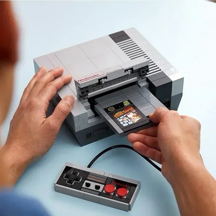71374 슈퍼 NES 콘솔 닌텐도 엔터테인먼트 시스템 모델 빌딩 블록, 벽돌 조립, TV 게임, 어린이 장난감, 어린이 벽돌 선물
