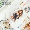 2m Charming Lady PET Washi Tape Transparent Roll Stickers Decorative Adhesive Tape For Scrapbooking Journal Aesthetic Stationery 2