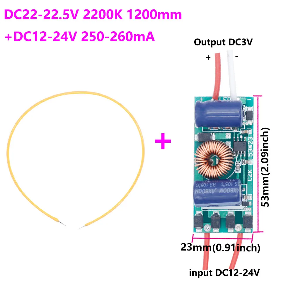 

Набор ламп накаливания DC22V 950 мм 1200 мм 2200K со стандартным драйвером Светодиодная лампа накаливания аксессуары диоды гибкие