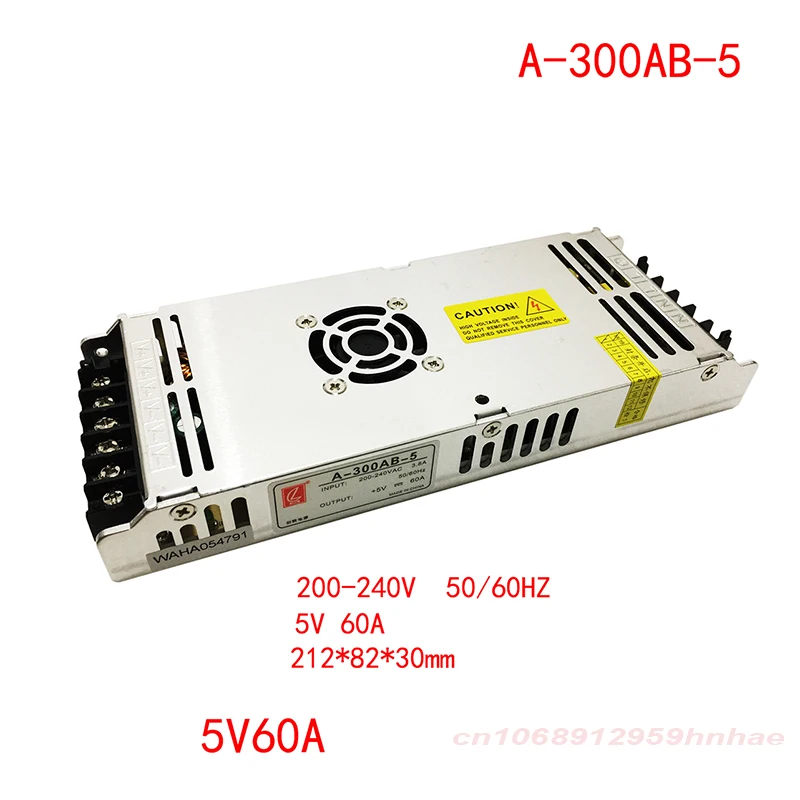 

New Genuine For LED Power Supply A-300AB-5 5V 60A 300W