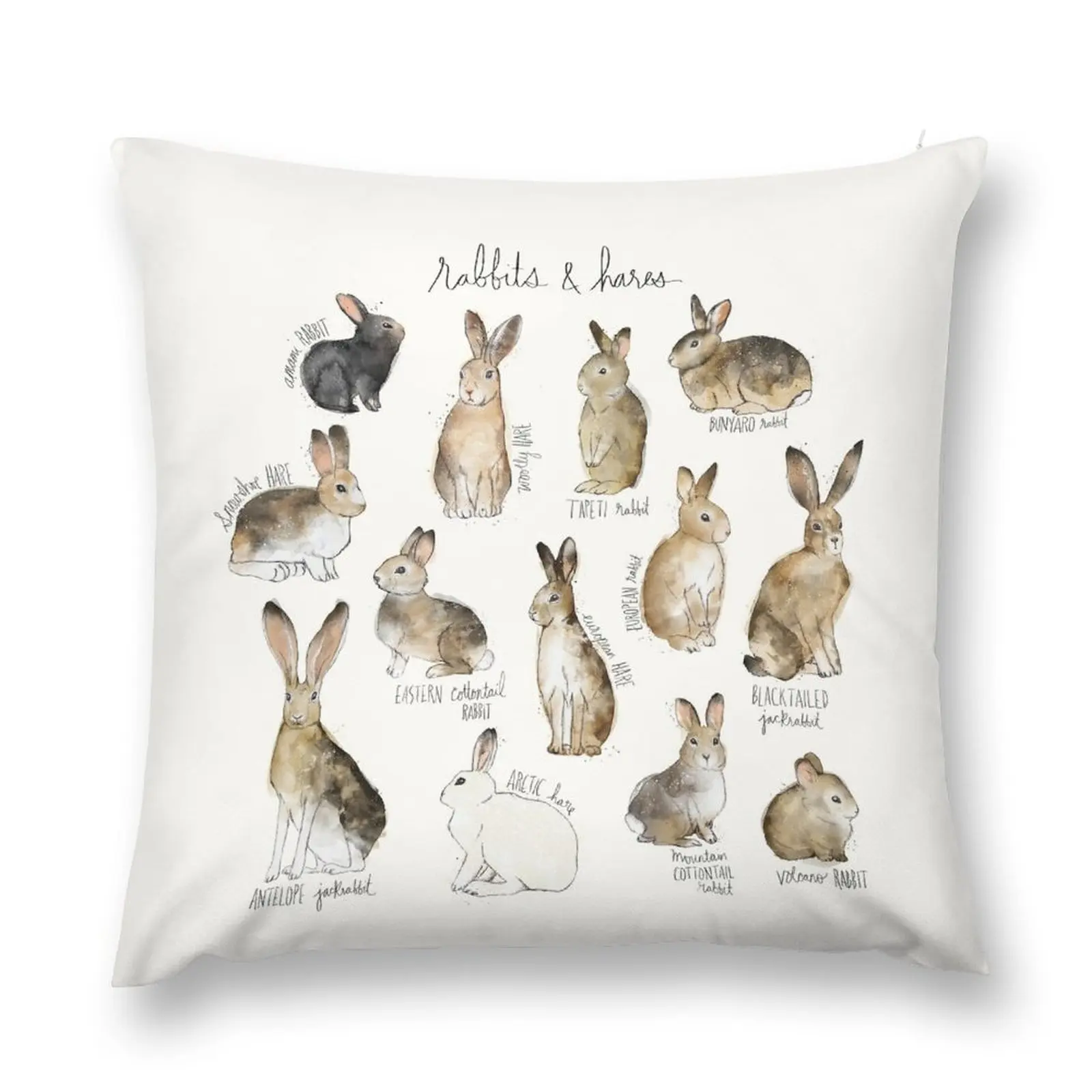 

Rabbits & Hares Throw Pillow Christmas Pillow luxury sofa pillows Luxury Sofa Cushions