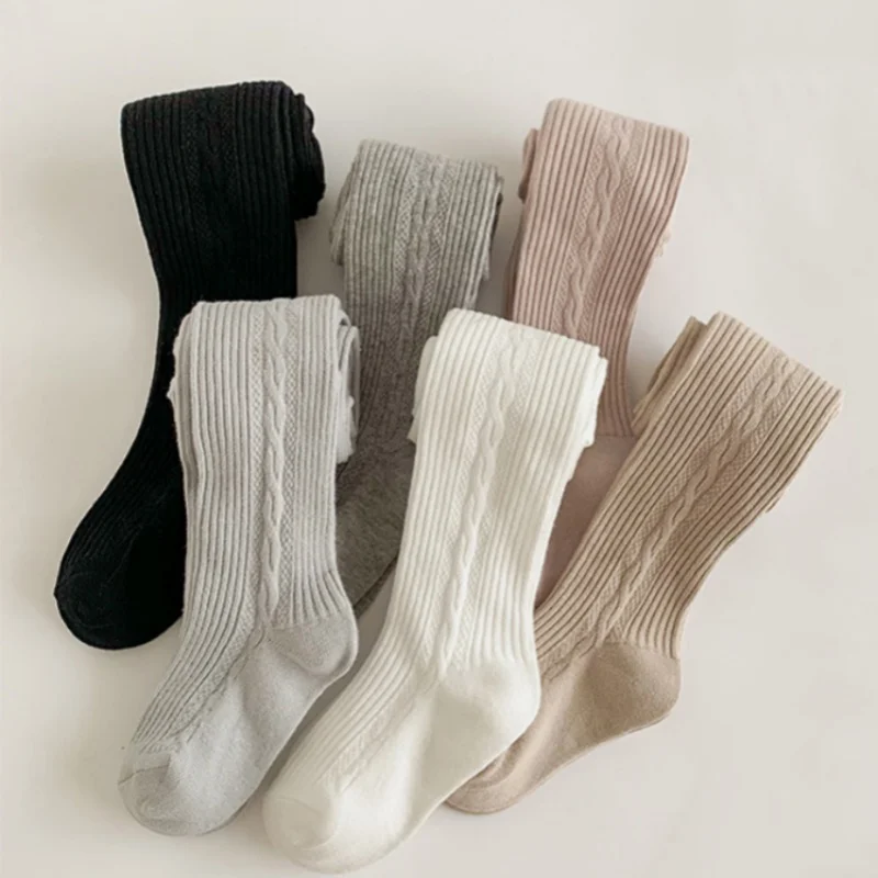 Children's Tights For Girls Spring Autumn Baby Girl Tights Fashion Kids Pantyhose Cotton Solid Soft Princess Leggings 2-8Years kids pantyhose solid color pantyhose toddler tights kids leggings