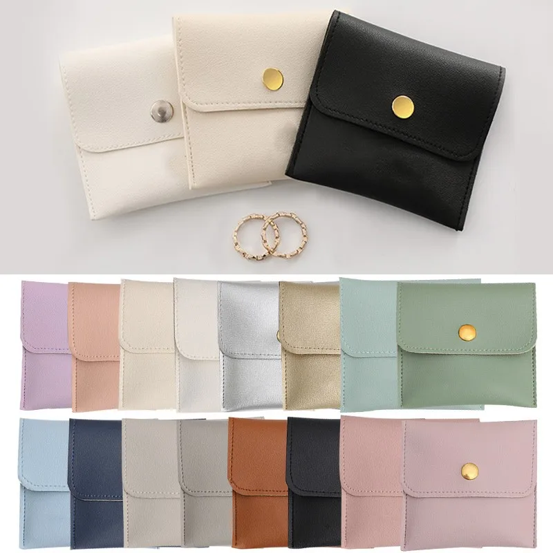 

10pcs Jewelry Bags Ring Earring Packaging Pouch High Quality Earphone Storage Case Jewellery Packaging Bags Logo Customized