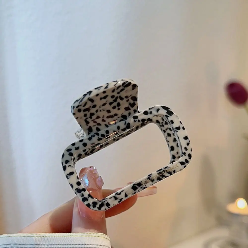 

Hair Grab Clip Mini Hair Claw Hollow Out Y2K Acetate Hair Clips High Ponytail Clip Leopard Pattern Square Barrettes Headwear