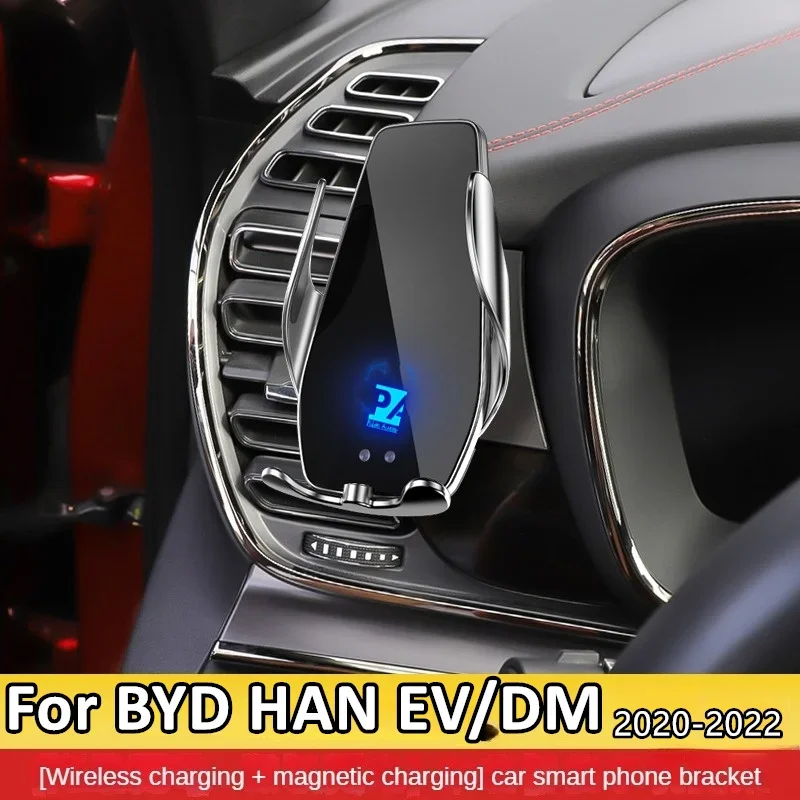 

2020-2022 For BYD Tang EV DM Phone Holder Wireless Charger Car Mount Navigation Bracket GPS Support