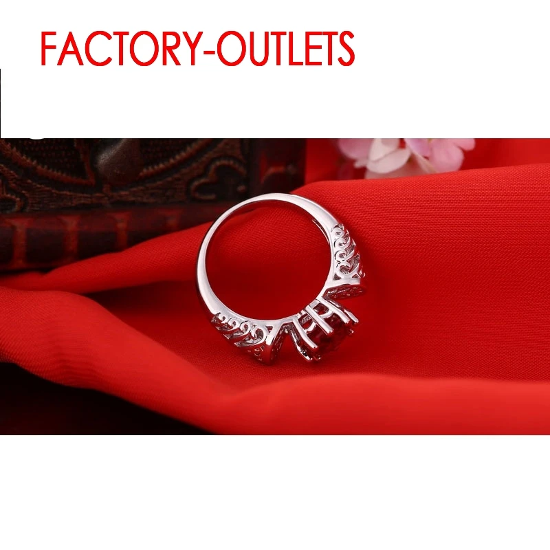 Finger Rings Engagement Rings Zircon Rings 925 Sterling Silver Needle Bridal Ring Romantic Fashion Jewelry Cubic Zirconia Prong Setting Gift for Women Girls