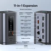 Baseus USB C Hub to DP 4K@60Hz HDMI DisplayPort 11-IN-1 Docking Station Triple Display RJ45 PD 100W For Window Mac USB 3.1 HUB 2