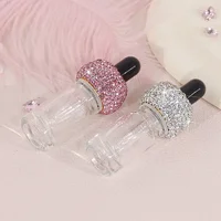 5ml Sparkling Rhinestone Essential Oil Lotion Split Bottle Portable Dropper Glass Jar Mini Sample Empty Reusable Storage Bottle 1