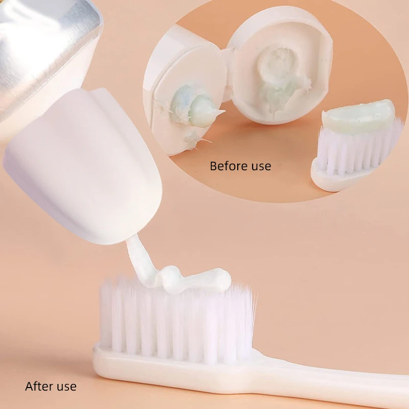 4pcs Silicone Toothpaste Caps Self-sealing Toothpaste Squeezer Toothpaste Pump Dispenser Cosmetics Self-Closing  Saver Covers 3