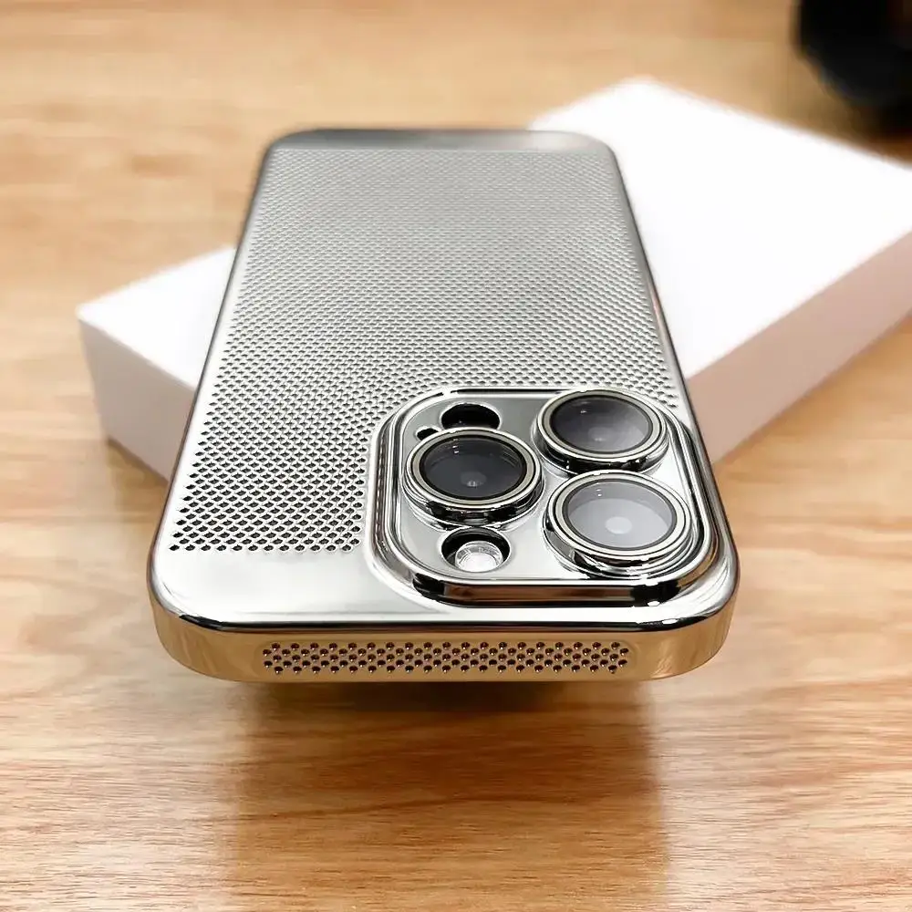 Slim Metal Cooling Case with Lens Protection and Breathable Mesh Design