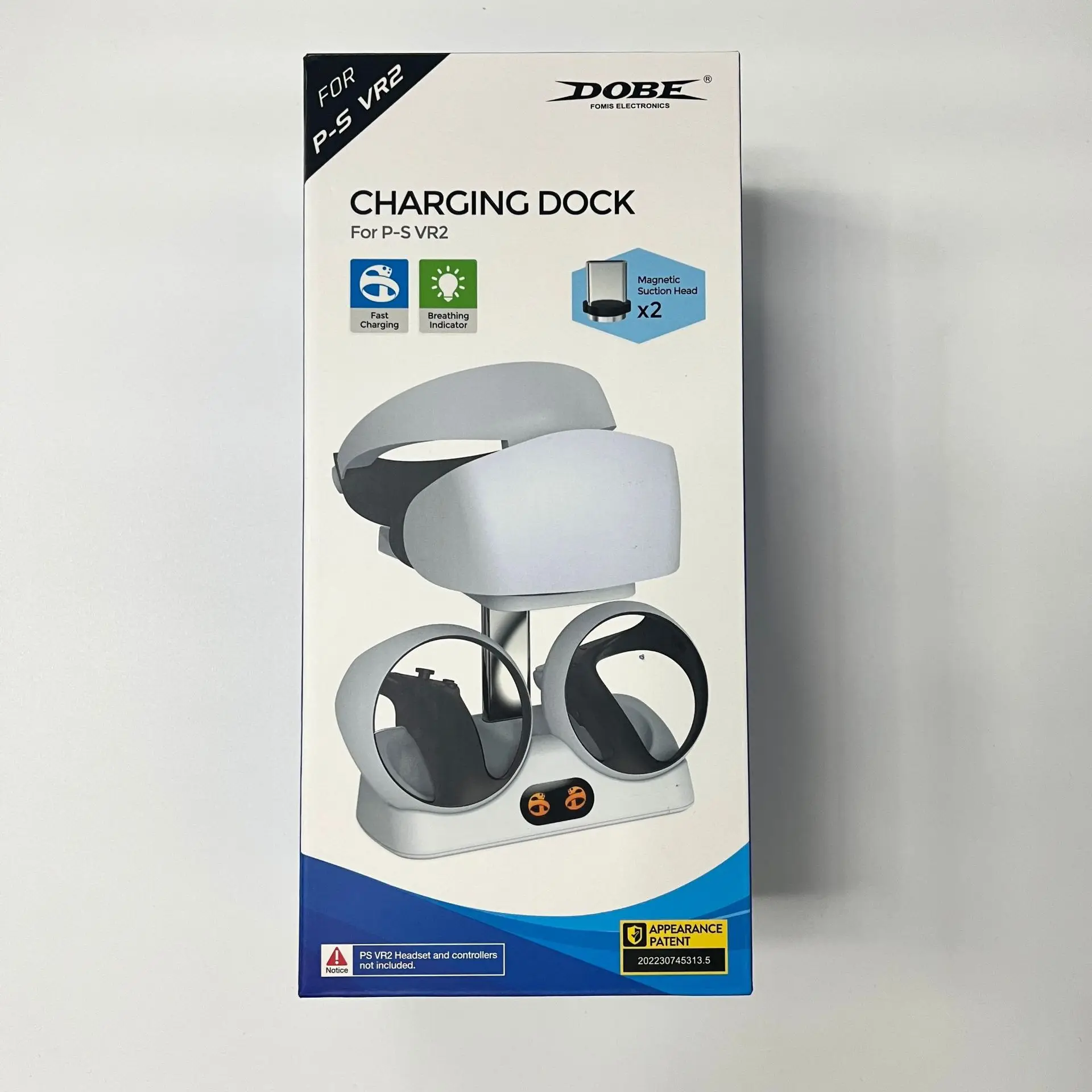 TP5-2515 For PS5 VR2 Controller Charging Base with Display Light for PSVR2 Handle Charging Base with Stowable Glasses Holder