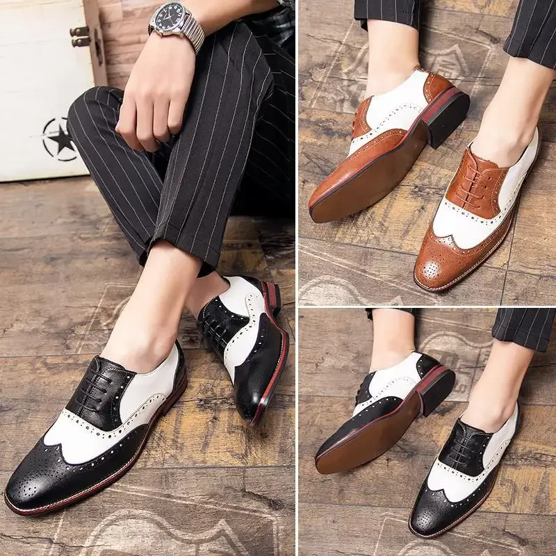 

Men's Pointed Business Leather Shoes Comfortable Metal Buckle Dress Wedding Party Dress Luxury Leather