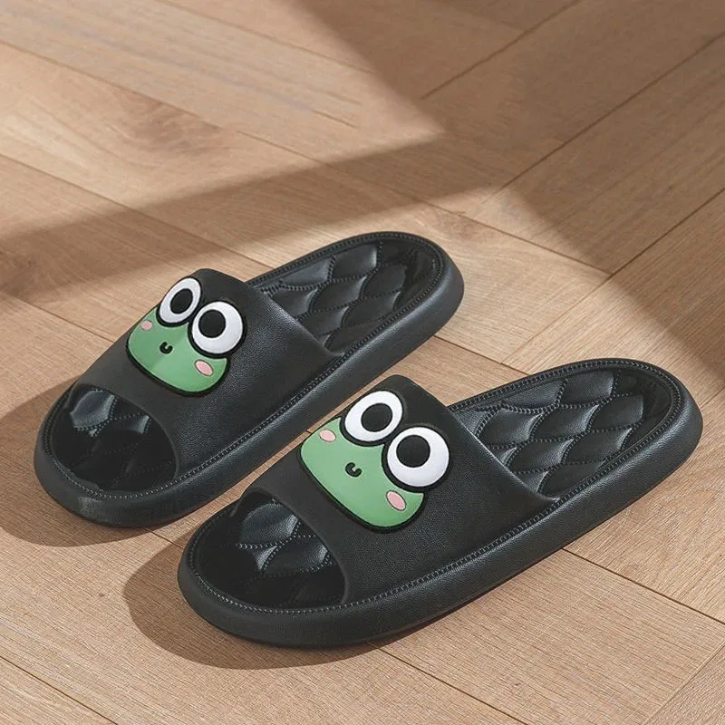 Four Season Bathroom Anti Slip Slippers Women' EVA Slide - Frog Soft...