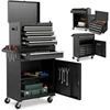 Goplus Tool Chest, 5-Drawer Rolling Tool Storage Cabinet with Detachable Top Tool Box, Liner, Universal Lockable Wheels 1