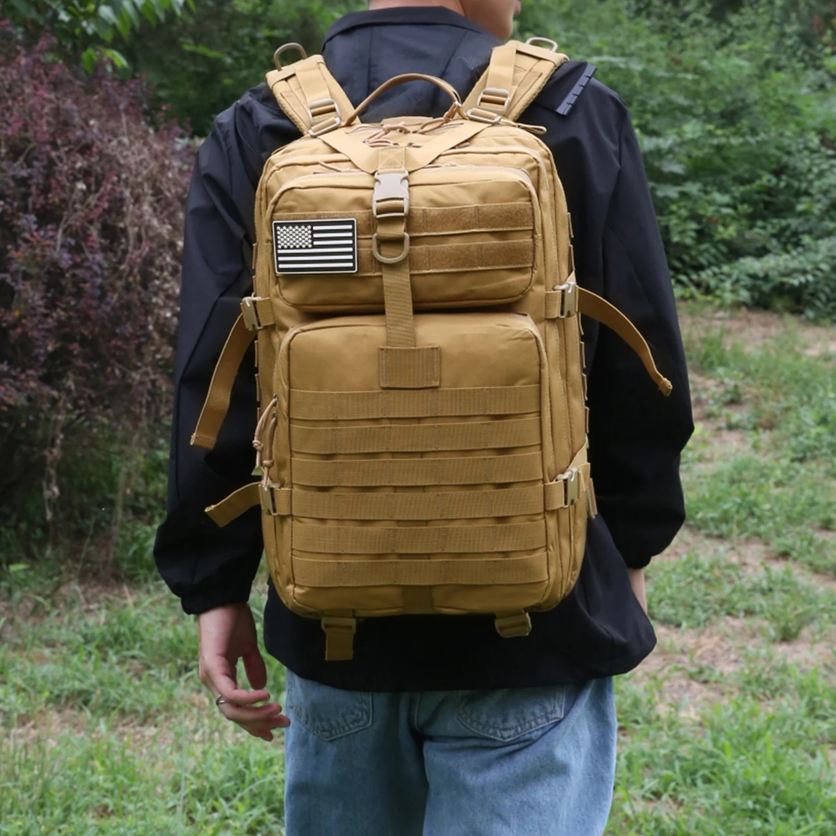 New Backpack Travel Bag Tactical Large Capacity Oxford Cloth Backpack Men's Waterproof Outdoor Mountaineering Bag