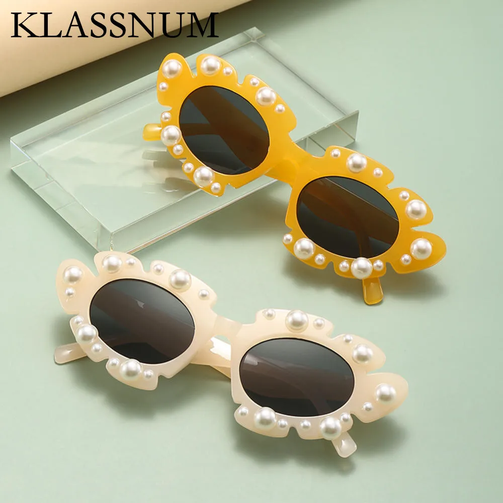 

Korean Pearls Sweet Fashion Small Frame Kids Sunglasses Summer Baby Girls Outdoor Sun Glasses UV400 Sun Protection Kids Eyewear