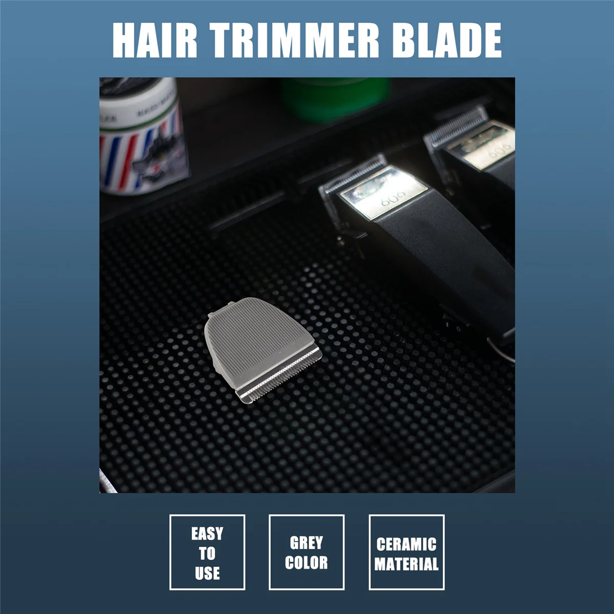 2 Pcs Hair Clipper Replacement Blade for Codos CP-6800 KP-3000 CP-5500,Grey 5