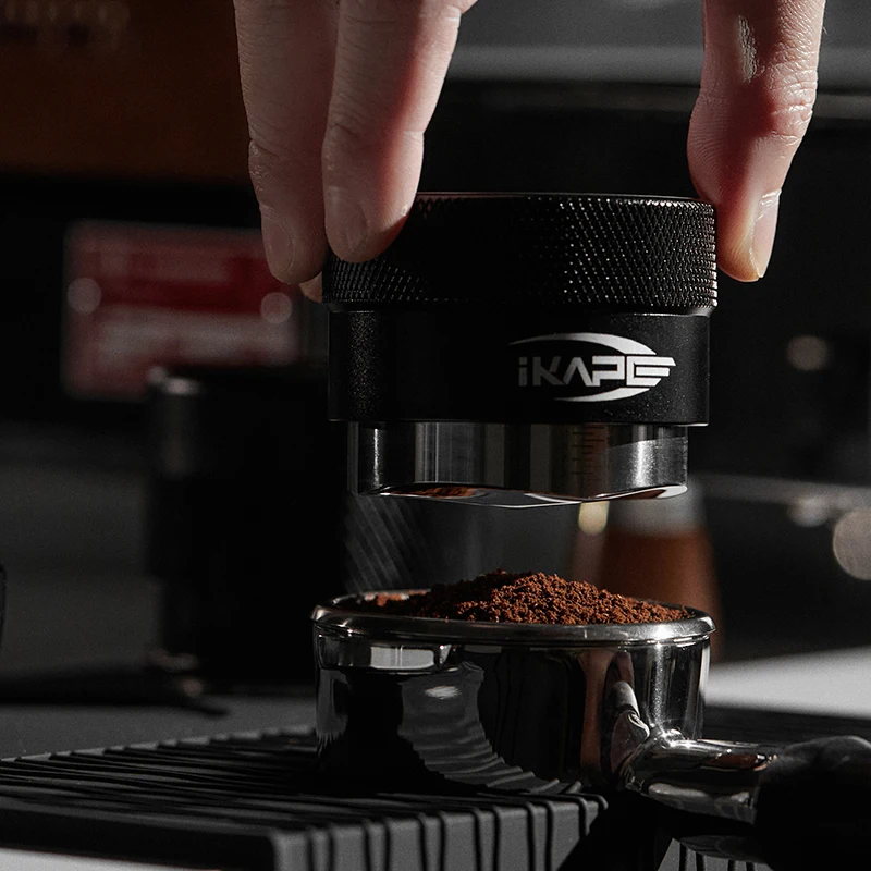 IKAPE 53mm Espresso Distributor With Wood Handle – Gravity-Adaptive Tool For Breville 54mm Portafilters