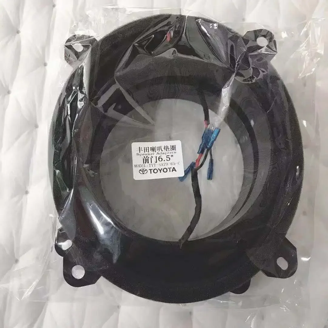 2 Pcs 6.5 Inch Car Speaker Pad Adapters with Special Lossless Connector Harness Line Plug Insulation for Toyota Nissan Honda