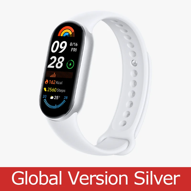 thumbnail image 1 of Versión global Xiaomi Smart Band 9 Pantalla AMOLED de 1,62'' Monitorización de SpO₂ Batería de 21 días de duración Más de 150 modos deportivos Smartband, 1 of 5