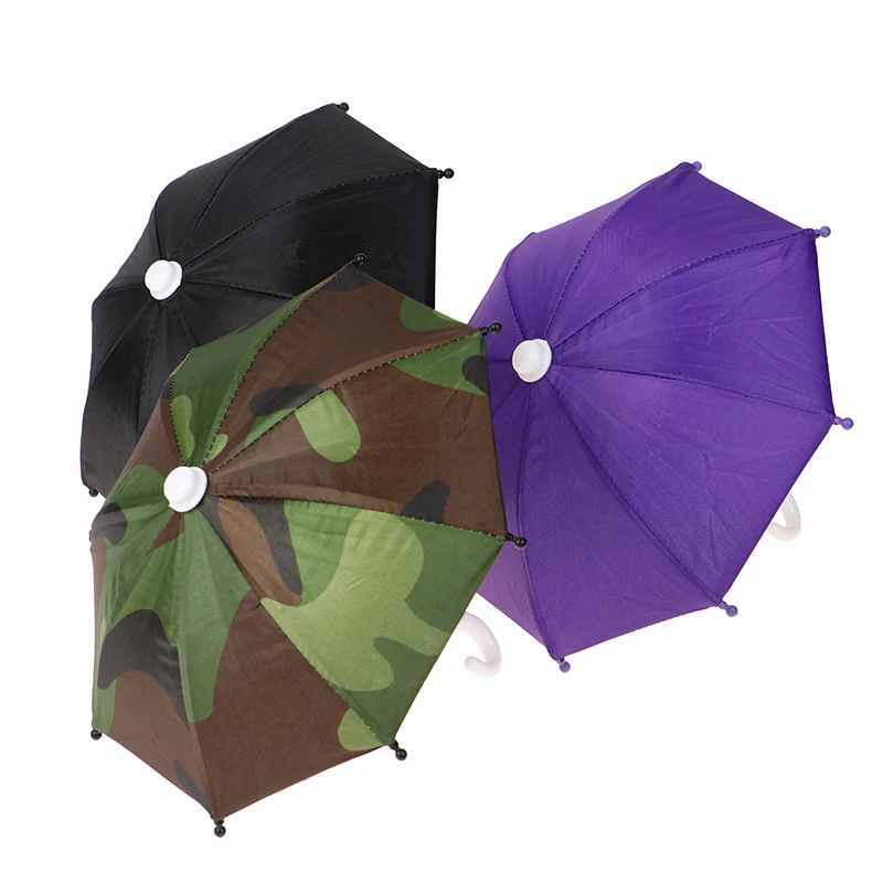 1Pcs New Hot Motorcycle Phone Holder Mini Sunshade Umbrella Bicycle Decoration Accessories Polyester Mobile Automatic Umbrella