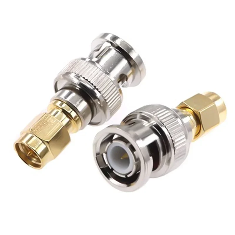 5PCS BNC Male Plug To SMA Male Connector RF Connectors Adapter For Wireless LAN Device CoaxialCable WiFi Ham or Handheld Radios