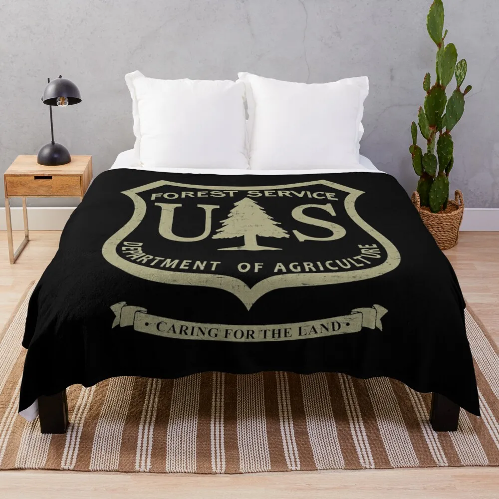 

US Forest Service Throw Blanket Decorative Throw for winter Soft Big Blankets