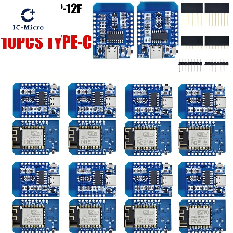 รูปสินค้า บอร์ดพัฒนา ESP8266 D1 มินิ WIFI พร้อมขาเชื่อมต่อ USB
