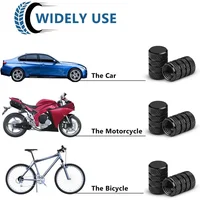 Aluminum Alloy Tire Valve Stem Caps 4 Pcs Universal Stem Covers for Cars Motorcycles and Bikes Auto Tire Accessoires 6