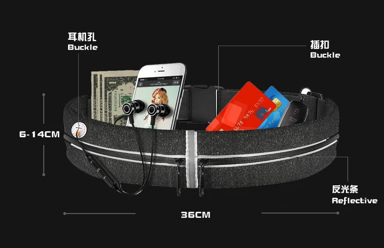 Bag Running Mobile Phone Water Fitness Sports Men Women Multi-functional Waterproof Outdoor New Bottle Portable Fashion Waist