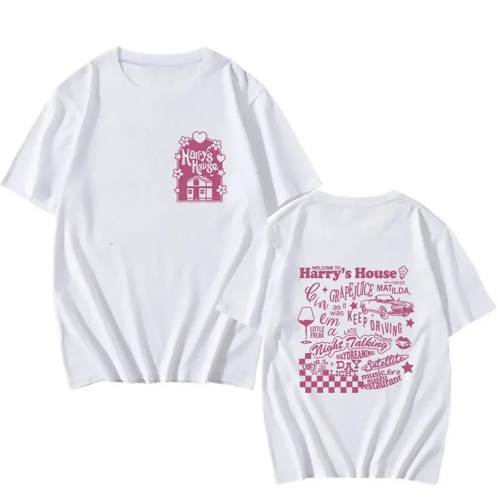 

Harrys House Love on Tour Men Women Print T Shirts 100% Cotton T-shirt Kawaii Lovely Comic Tops Aesthetic Clothing Short Sleeve