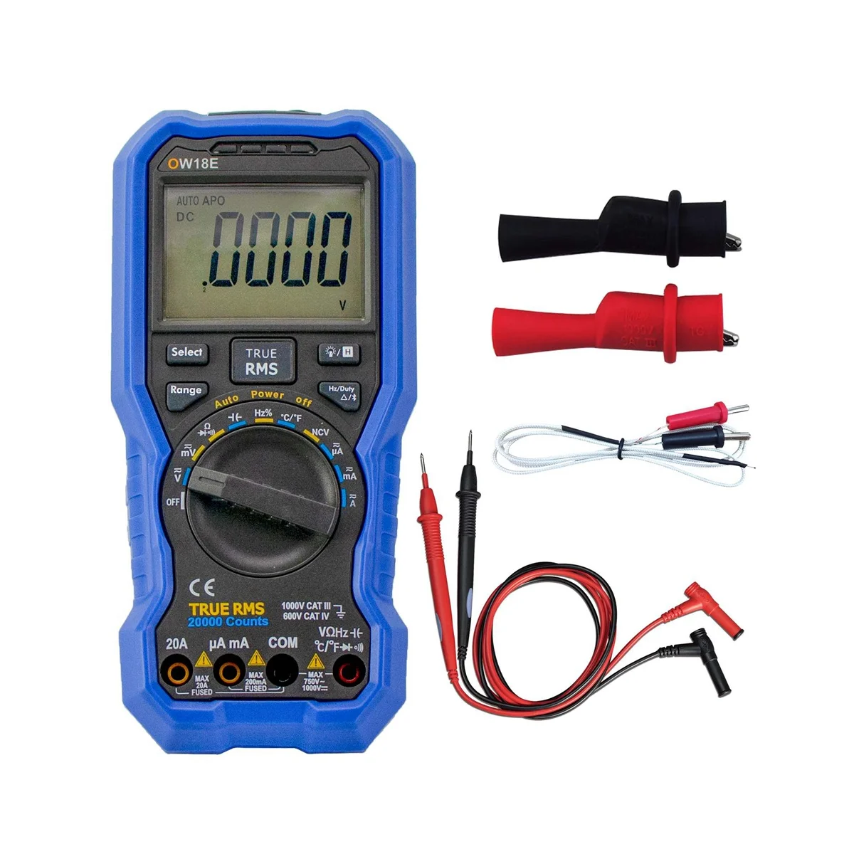 

OWON OW18E 4 1/2 Digits Intelligent BLE4.0 True Effective Value Digital High-Precision LCD Wireless Connection Multimeter