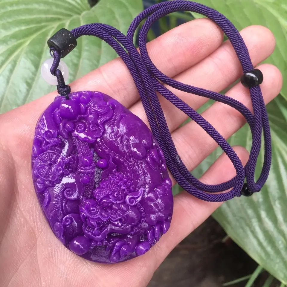 Pure Natural Stone Sugilite South Africa Shuzulai Business Is Booming Elegant Purple Lady Pendant
