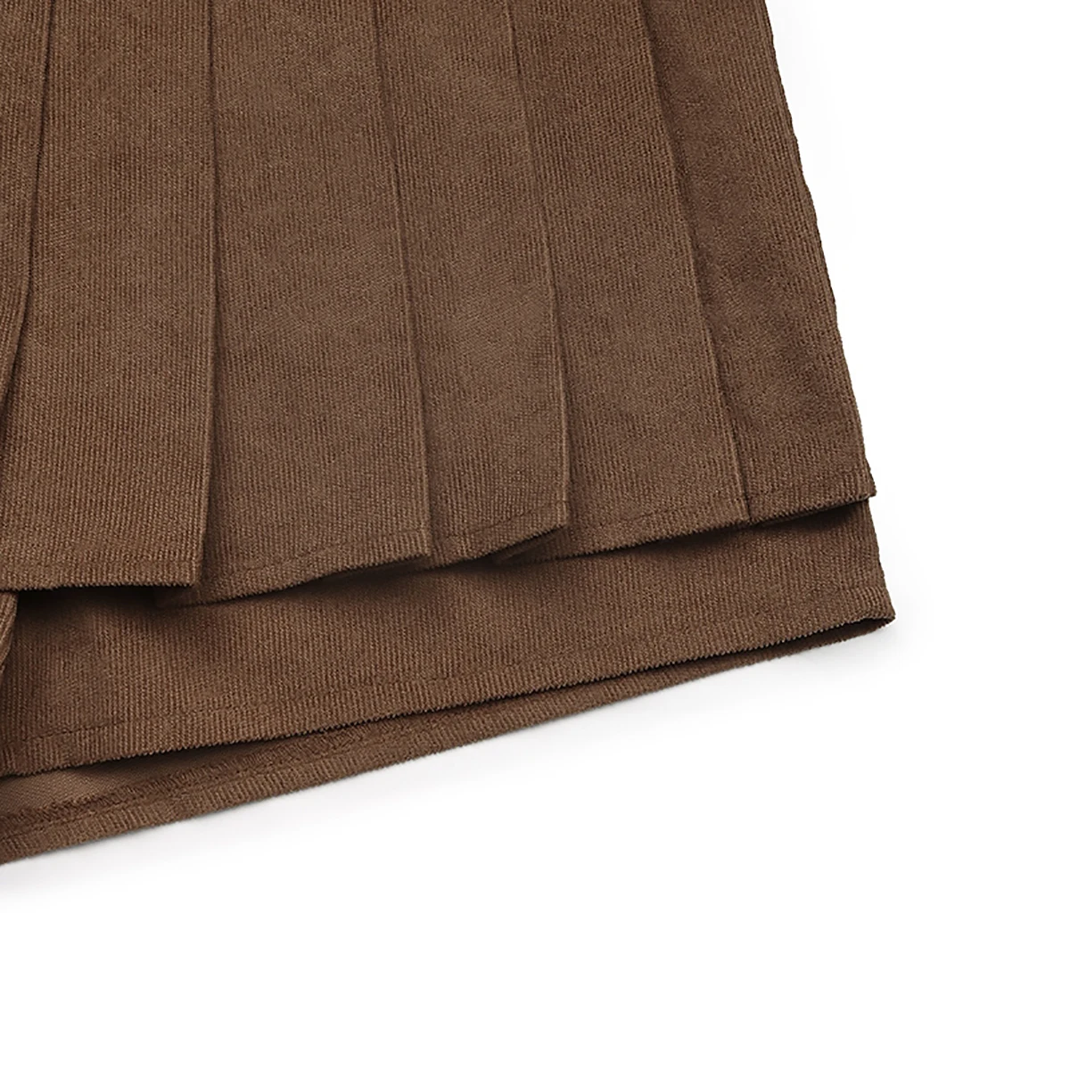 Pleated Skort - Brown, Built-in Shorts, Perfect for School & Casual
