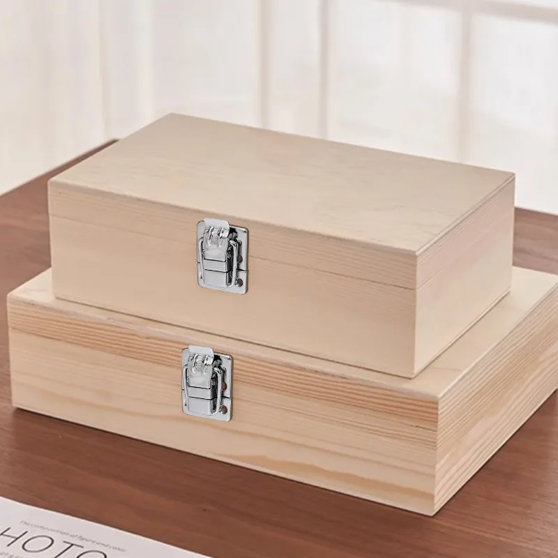 2/10PCS Stainless Steel Wood Box Hasps Jewelry Boxes Suitcases Metal Latches Cabinet Drawer Decoration Buckles Hardware Tools