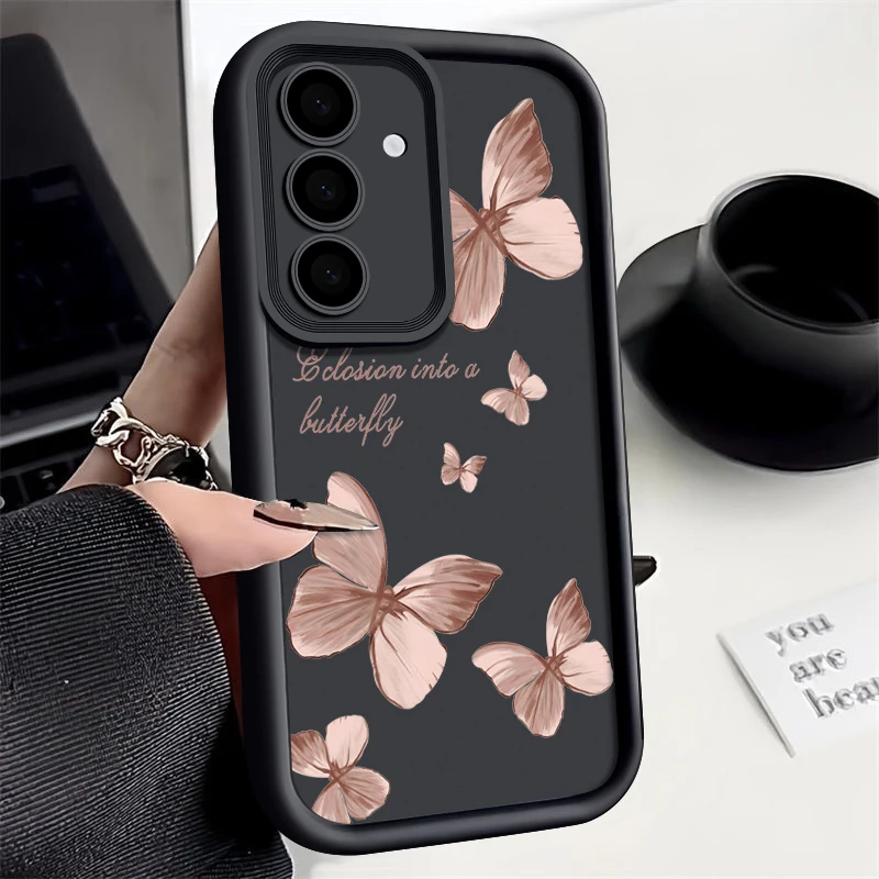 Vintage Butterfly Print Soft Phone Case - Retro Design Cover