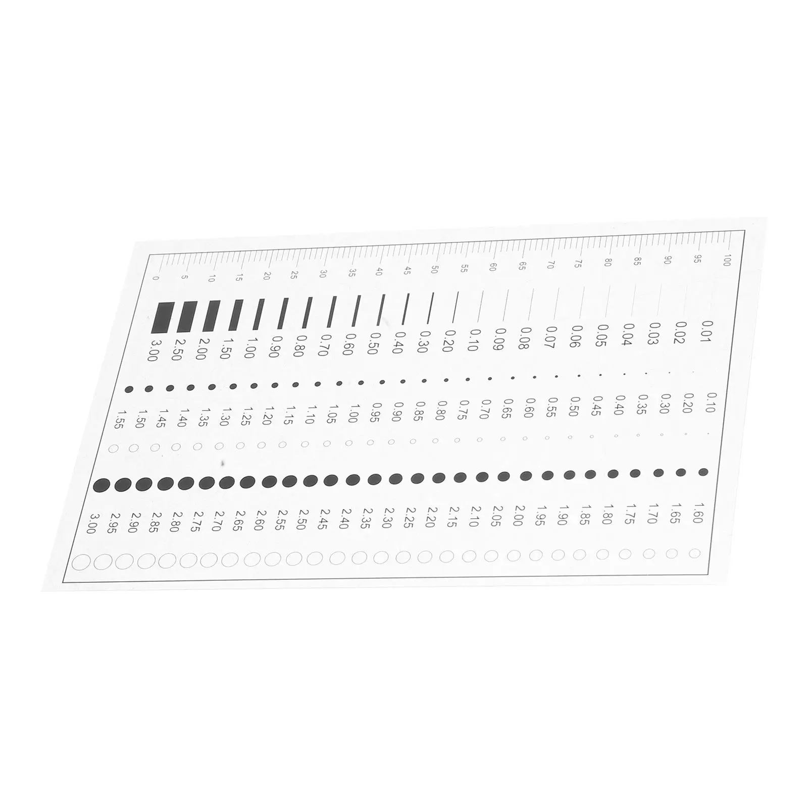 Portable High Precision Flaw Detection Gauge Line Width Defect Tool Pocket Measurement Chart Scratch Ruler Film Scale Point