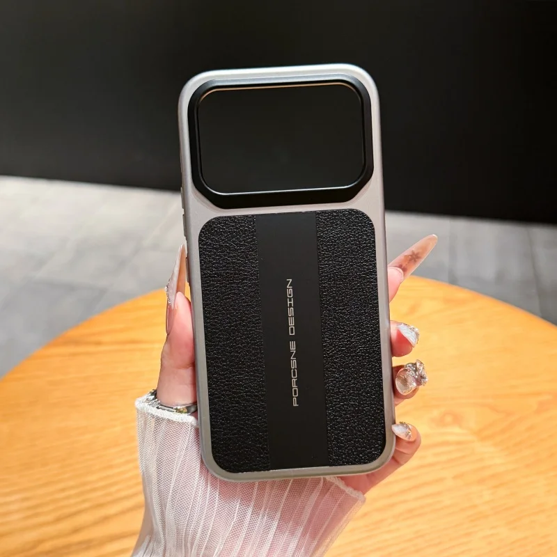 Magsafe Matte Racing Car Design Leather Case with Independent Camera Lens Protection