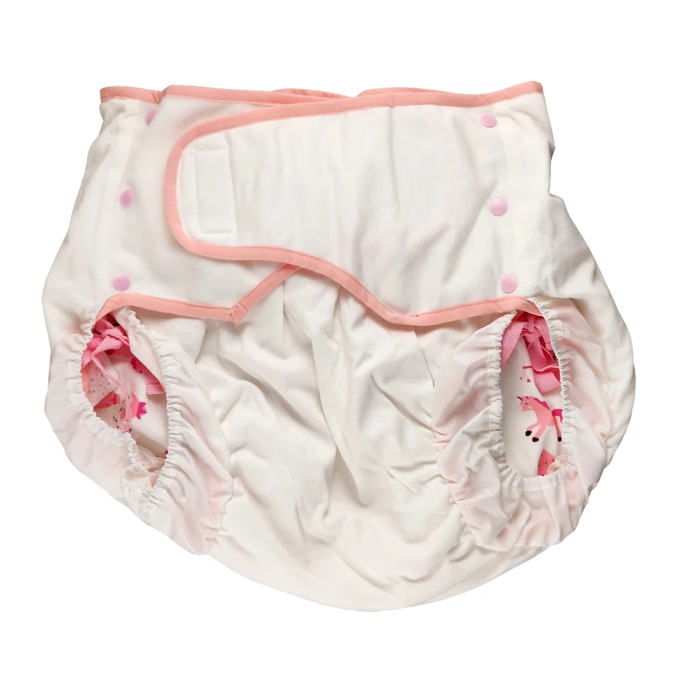 Plus Size Pink unicorn Pattern Adult Diaper / DDLG Adult Baby Traning Pants / Waterproof Resuable Aloth Nappies Underweaer
