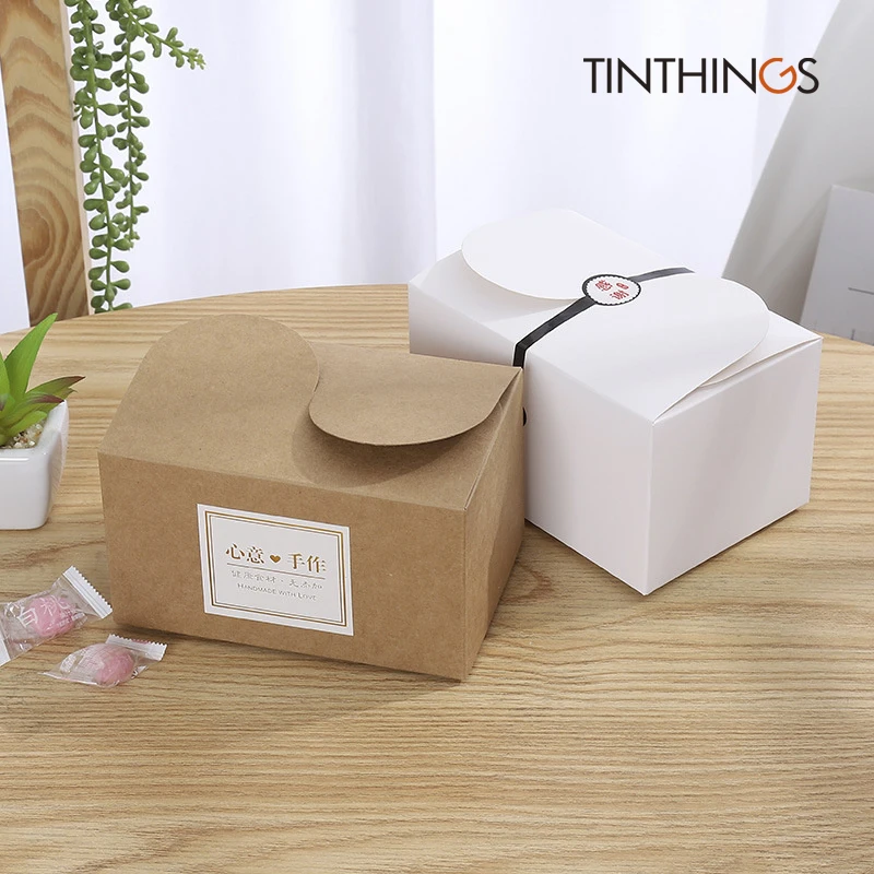 

100 шт. 15x10x8,5 см Подарочная коробка из крафт-бумаги, упаковка для свадебной вечеринки, украшение для выпечки торта, печенья, конфетная коробка, свадебный душ