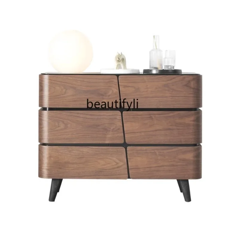 

Nordic Style Sideboard Cabinet Modern Creative Simple Tempered Glass Fashion Small Apartment Locker Storage Cabinet