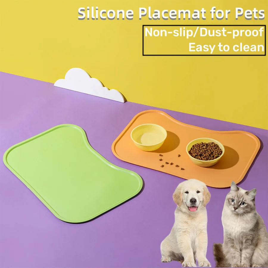 Waterproof Pet Placemat Mat For Dog Cat Soft Silicone Pet Food Pad Pet