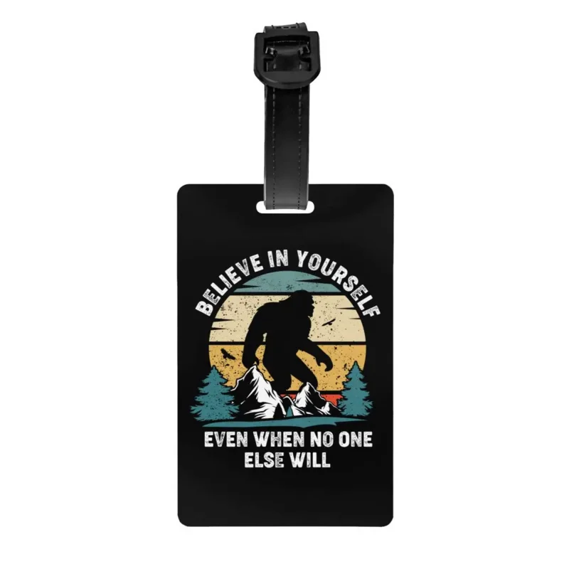 

Custom Bigfoot Believe In Yourself Luggage Tag Privacy Protection Baggage Tags Travel Bag Labels Suitcase