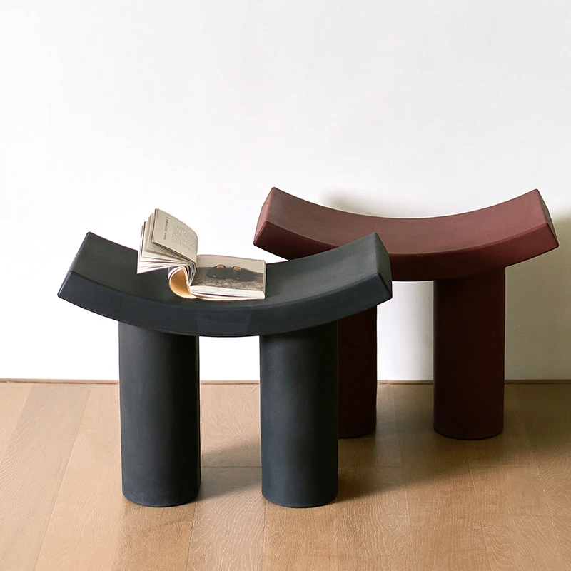 

Flying Elephant Designer Stool Nordic Low Stool Home Entrance Shoe Replacement Stool Ins Creative Curved Small Stool